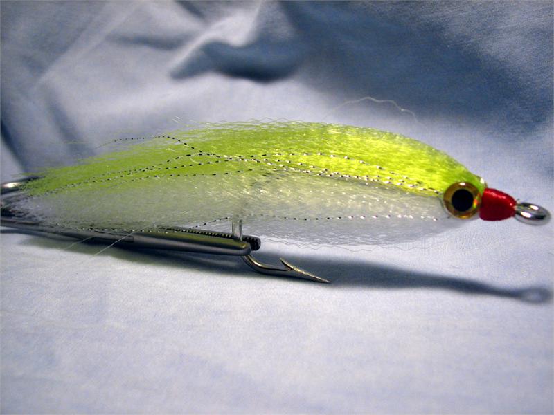 Cod Teaser Fly Chartreuse and White Herring Cod Jigging