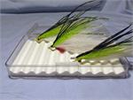 Essential Saltwater Fly Collection With Ripple Foam Fly Box.  Contains Lefty's Deceiver, Clouser Minnow and Half and Half Flies